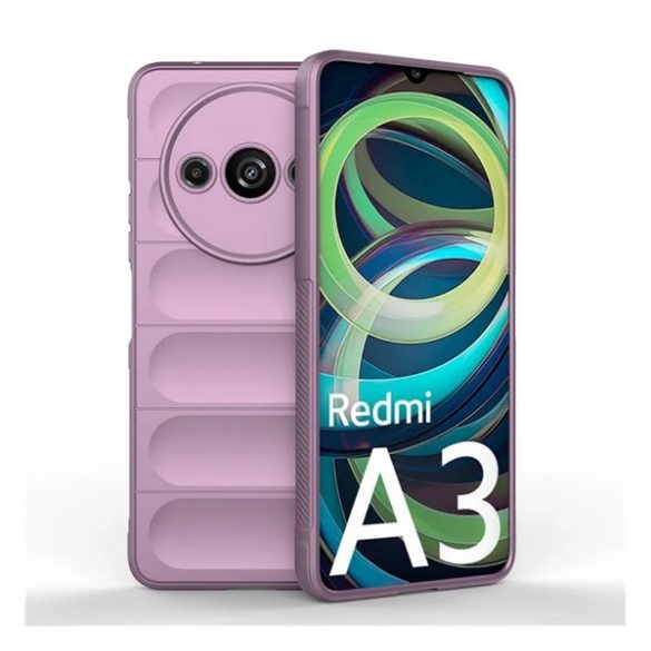 Husă silicon pentru telefon (rezistent la șocuri, protecție a camerei, 3D) LILA Xiaomi Redmi A3