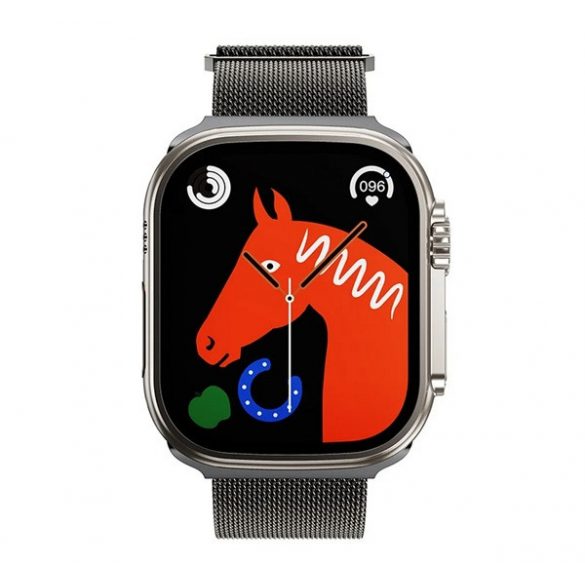 Curea de schimb HOCO AS101 (dimensiune personalizată, mare, metal, curea Milan, magnetică) GR ÎNCHIS Apple Watch Ultra 2 49 mm, Watch Ultra 49 mm, Watch Series 9 45 mm