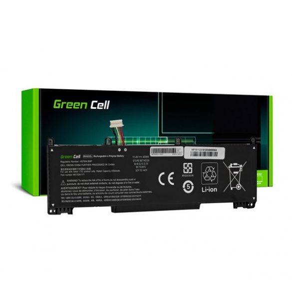 Baterie GREEN CELL Li-Polymer (11,4 V, 3550 mAh, HP ProBook 430 G8 440 G8 445 G8 450 G8 630 G8 640 G8 650 G8) NEGRU