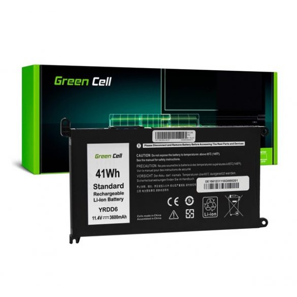 Baterie GREEN CELL Li-Polymer (11,4V, 3600mAh, Dell Vostro 5490 5590 5481 Inspiron 5481 5482) NEGRU