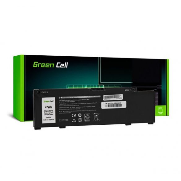 Baterie GREEN CELL Li-Polymer (11,4V, 4100mAh, Dell G3 15 3500 3590 G5 5500 5505 Inspiron 14 5490) NEGRU