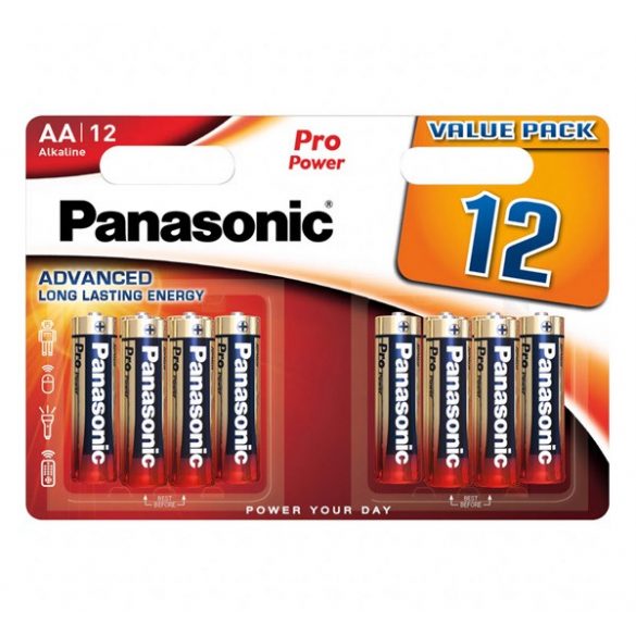 Baterie super durabilă PANASONIC PRO POWER (AA, LR6PPG, 1,5 V, alcalină) 12 buc/pachet