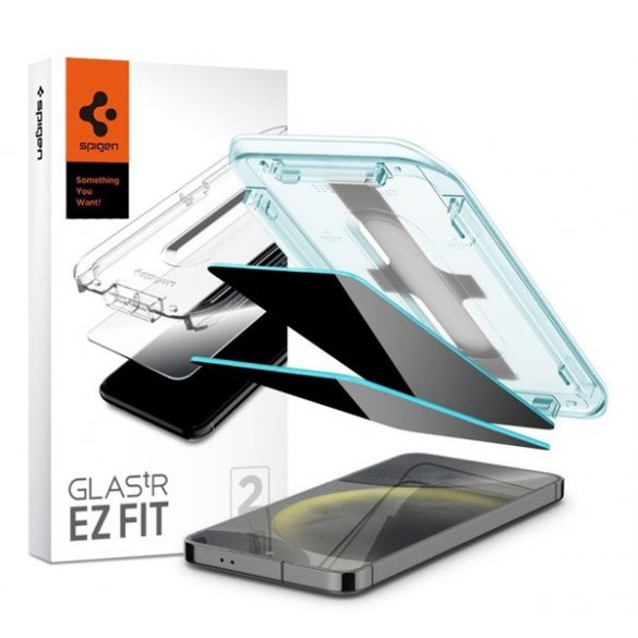 SPIGEN EZ FIT sticla de protectie ecran 2buc (2.5D, protectie intimitate, 0.2mm, 9H) TRANSPARENT Samsung Galaxy S24 Plus (SM-S926)