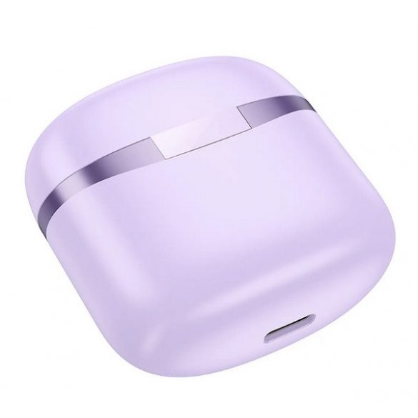 Căști bluetooth HOCO SNOWFLLAKE STEREO (v5.3, TWS, microfon, afișaj LED + carcasă de încărcare) PURPLE