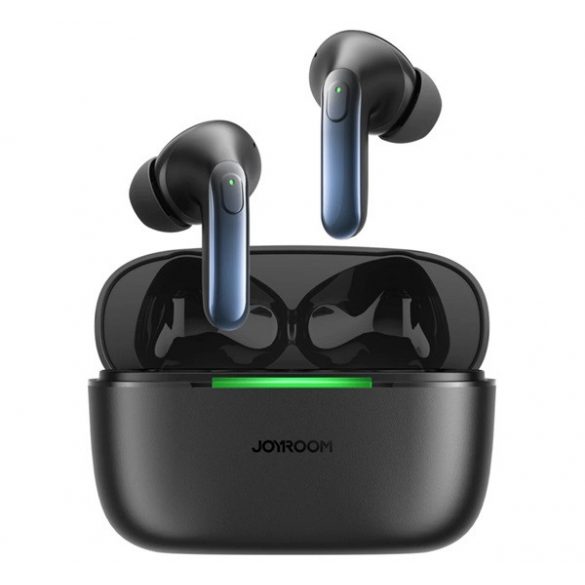 Căști bluetooth JOYROOM JBUDS STEREO (v5.3, TWS, microfon, filtru de zgomot încorporat, IPX4, rezistent la cădere + carcasă de încărcare) NEGRU