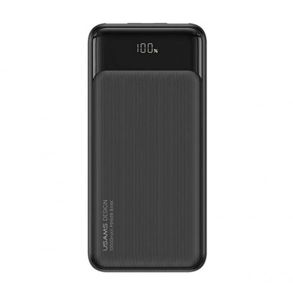 Încărcător de urgență USAMS CD202 USB+Type-C+microUSB (30000mAh, 10W, încărcător rapid, afișaj LED) NEGRU