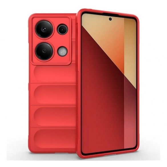 Protectie din silicon pentru telefon (rezistenta la socuri, protectie camera, 3D) ROSU Xiaomi Poco M6 Pro LTE, Redmi Note 13 Pro 4G