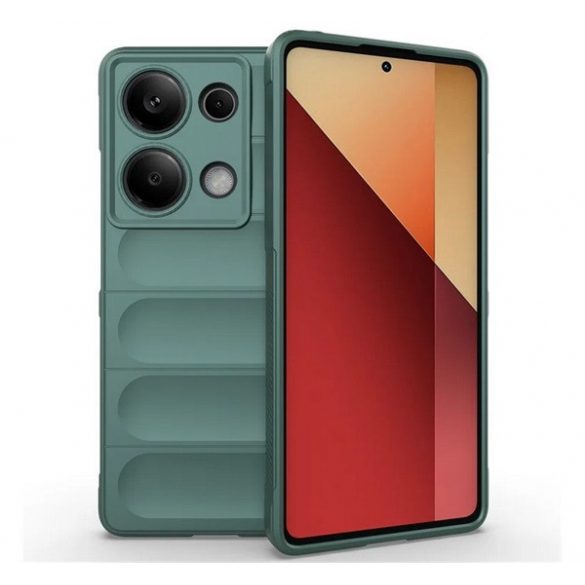 Protectie din silicon pentru telefon (rezistenta la socuri, protectie camera, 3D) VERDE INCHIS Xiaomi Poco M6 Pro LTE, Redmi Note 13 Pro 4G