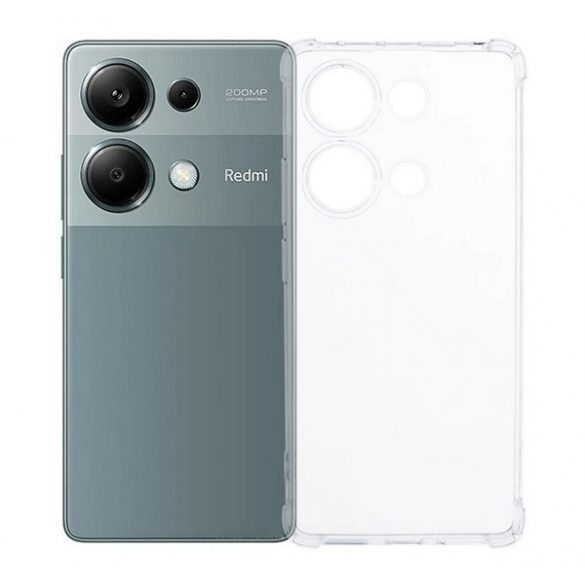 Protector de telefon din silicon (rezistenta la impact, colt cu perna de aer) TRANSPARENT Xiaomi Poco M6 Pro LTE, Redmi Note 13 Pro 4G