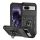 Protector de telefon din plastic Defender (rezistenta la impact, interior din silicon, inel de sustinere, protectie camera) NEGRU Google Pixel 8a