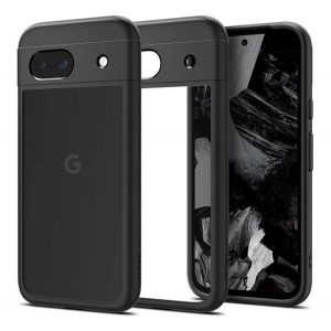 Protectie de telefon din plastic SPIGEN ULTRA HYBRID (rezistenta la impact, cadru perna de aer) NEGRU/TRASPARENT Google Pixel 8a