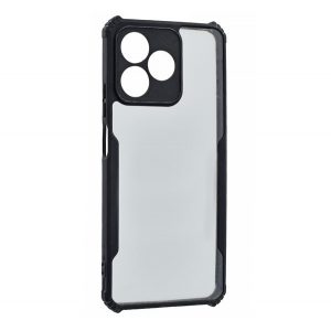 Protectie din silicon pentru telefon (rezistenta la impact, colt cu perna de aer, spate acrilic, protectie pentru camera) NEGRU Realme Note 50