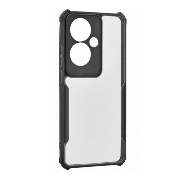 Protectie din silicon pentru telefon (rezistenta la impact, colt cu perna de aer, spate acrilic, protectie pentru camera) NEGRU Oppo Reno11 F 5G