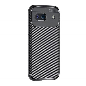 Protectie din silicon pentru telefon (rezistenta la impact, colt cu perna de aer, model carbon) NEGRU Google Pixel 8a