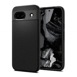 Protectie de telefon din silicon SPIGEN LIQUID AIR (rezistenta la socuri, colt cu perna de aer, romb) NEGRU Google Pixel 8a