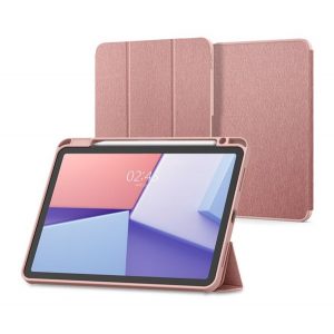 SPIGEN URBAN FIT husă în picioare (FLIP, deschidere laterală, TRIFOLD, suport birou, suport creion, model textil) ROSE GOLD Apple IPAD Air 2020 (Air 4), IPAD Air 2022, IPAD Pro 11 (2018)