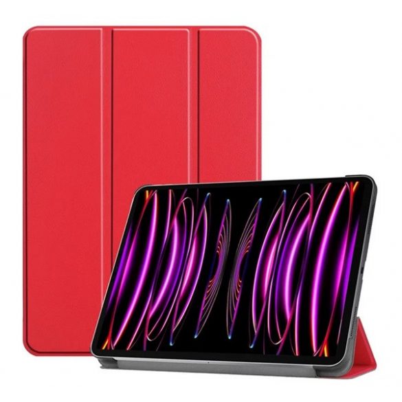 Carcasa in picioare, efect piele (FLIP activ, deschidere laterala, TRIFOLD, suport de masa) RED Apple IPAD Air 13 (2024)