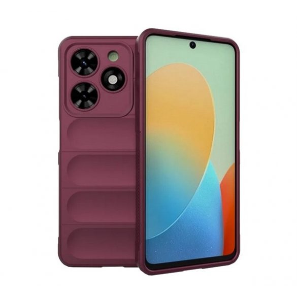 Protectie din silicon pentru telefon (rezistenta la impact, protectie camera, 3D) BURGUNDY Tecno Spark 20C