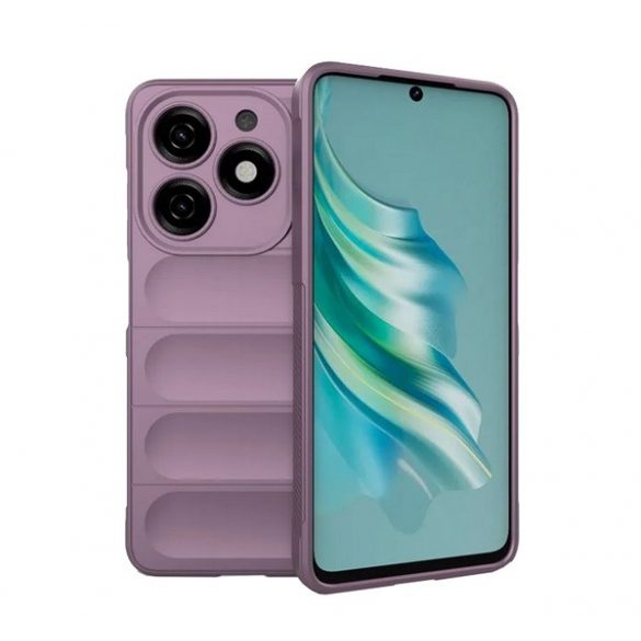 Protectie din silicon pentru telefon (rezistenta la socuri, protectie camera, 3D) PURPLE Tecno Spark 20