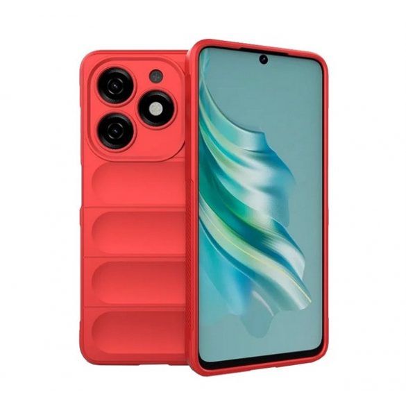 Protectie din silicon pentru telefon (rezistenta la socuri, protectie camera, 3D) RED Tecno Spark 20