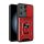 Protector de telefon din plastic Defender (rezistenta la impact, interior din silicon, inel de retinere, protectie camera) RED Tecno Spark 10 Pro