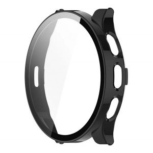 Cadru din plastic (BUMPER, rezistenta la impact + sticla protectoare ecran) NEGRU Garmin Venu 3S