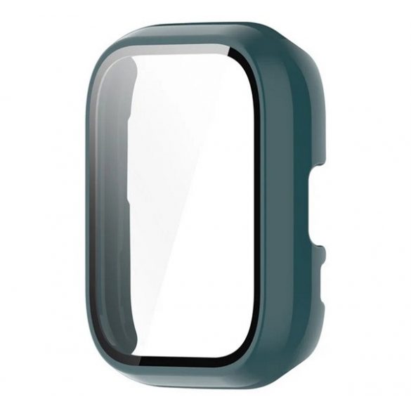 Rama din plastic (BUMPER, rezistenta la impact + sticla de protectie ecran) VERDE INCHIS Amazfit Active