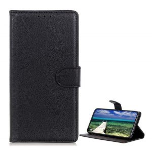 Carcasa in picioare, efect piele (FLIP, deschidere laterala, suport desktop, premium) NEGRU Sony Xperia 10 VI