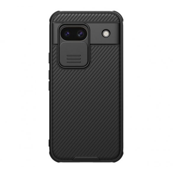 Protectie de telefon din plastic NILLKIN CAMSHIELD PRO MAGNETIC (rezistenta la impact, protectie camera, magnetica, cu dungi) NEGRU Google Pixel 8a