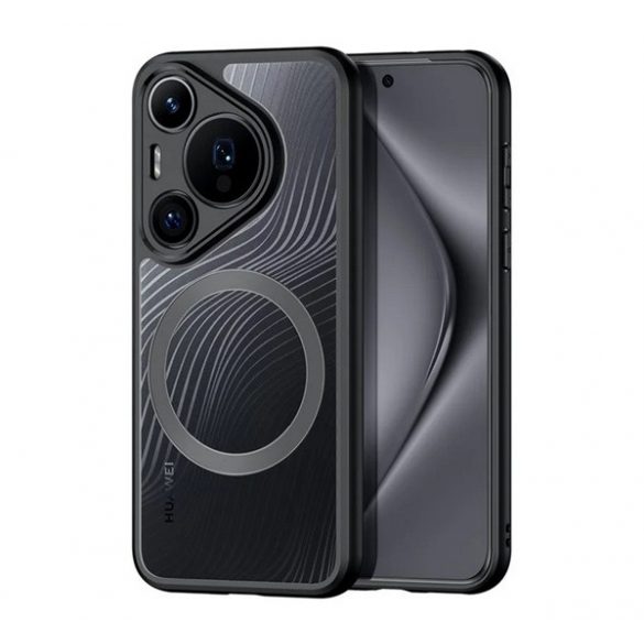 Protectie telefon DUX DUCIS AIMO din plastic (rezistenta la socuri, cadru silicon, protectie camera, MagSafe, wave) NEGRU Huawei Pura 70 Pro