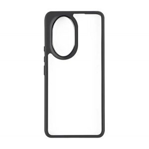 Protectie din plastic pentru telefon (cadru silicon, rezistenta la impact, spate transparent) NEGRU Honor 200 Pro