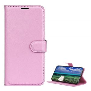 Carcasa in picioare, efect piele (FLIP, deschidere laterala, suport desktop, premium) MAGENTA Realme 12 Plus