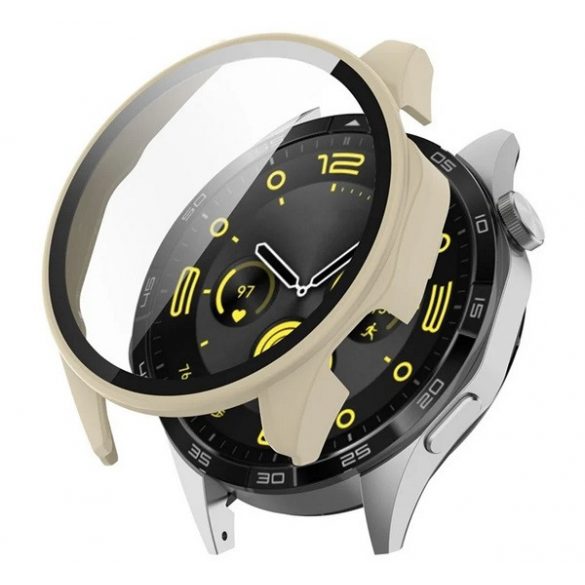 Cadru din plastic (BUMPER, rezistenta la impact + sticla protectoare ecran) BEI Huawei Watch GT 4 46mm