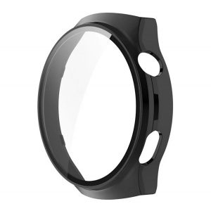 Cadru din plastic (BUMPER, rezistenta la impact + sticla protectoare ecran) NEGRU Huawei Watch 4 Pro