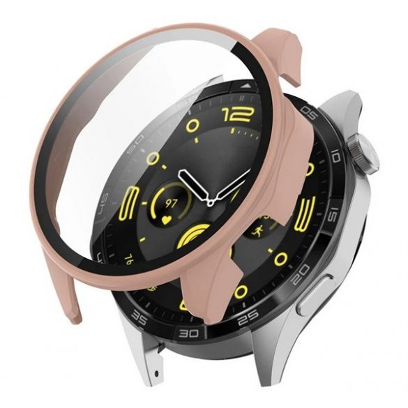 Cadru din plastic (BUMPER, rezistenta la impact + sticla protectoare ecran) ROZ Huawei Watch GT 4 46mm