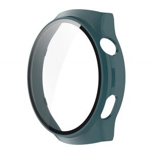 Cadru din plastic (BUMPER, rezistenta la impact + sticla protectoare ecran) VERDE INCHIS Huawei Watch 4 Pro