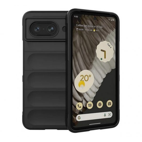 Protectie din silicon pentru telefon (rezistenta la socuri, protectie camera, 3D) NEGRU Google Pixel 8