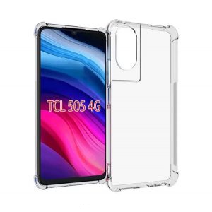 Protectie din silicon pentru telefon (rezistenta la impact, colt cu perna de aer) TRANSPARENT TCL 505