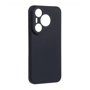 Protector de telefon din silicon (mat, interior din pluș din microfibră anti-zgârieturi, premium) NEGRU Huawei Pura 70