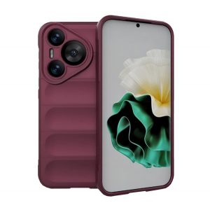 Protectie de telefon din silicon (rezistenta la impact, protectie camera, 3D) BURGUNDY Huawei Pura 70