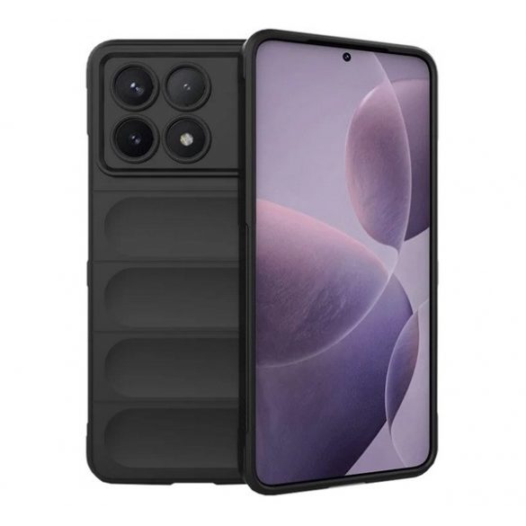 Protector de telefon din silicon (rezistenta la socuri, protectie camera, 3D) NEGRU Xiaomi Poco F6 Pro