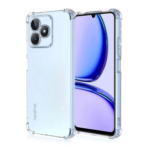 Protector de telefon din silicon (rezistenta la impact, colt cu perna de aer) TRANSPARENT Realme Note 50