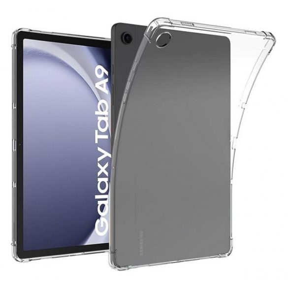 Proiectat pentru protectia telefonului din silicon SAMSUNG (rezistenta la impact, colt cu perna de aer) TRANSPARENT Samsung Galaxy Tab A9 LTE ​​​​(SM-X115), Galaxy Tab A9 WIFI (SM-X110)