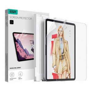 Protector ecran ESR PAPER FEEL 2buc (ecran complet, efect hartie + cadru auxiliar) TRANSPARENT Apple IPAD Air 13 (2024)