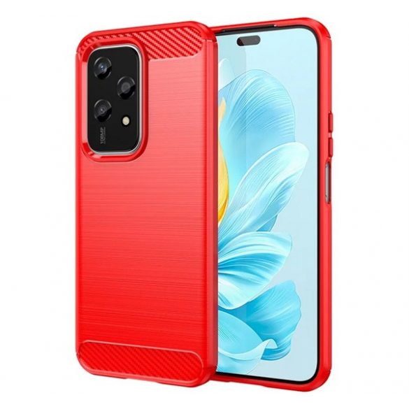 Protector de telefon din silicon (rezistenta la impact, colt cu perna de aer, periat, model carbon) RED Honor 200 Lite