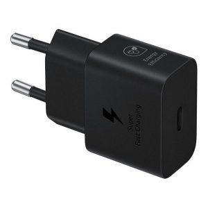 Încărcător SAMSUNG priză tip C (încărcător rapid 25W, GaN, PD) NEGRU