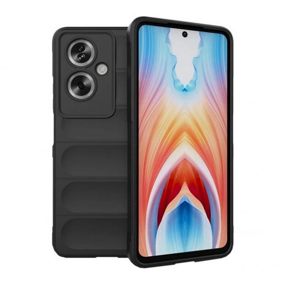 Protectie din silicon pentru telefon (rezistenta la socuri, protectie camera, 3D) NEGRU Oppo A79 5G