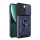 Protector de telefon din plastic Defender (rezistenta la impact, interior din silicon, inel de sustinere, protectie camera) ALBASTRU INCHIS Infinix Hot 40 Pro