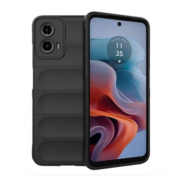 Protectie din silicon pentru telefon (rezistenta la socuri, protectie camera, 3D) NEGRU Motorola Moto G34 5G (XT-2363)