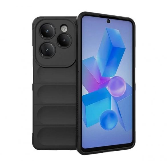 Protectie din silicon pentru telefon (rezistenta la socuri, protectie camera, 3D) NEGRU Infinix Hot 40 Pro